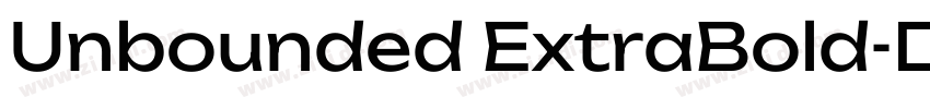 Unbounded ExtraBold字体转换